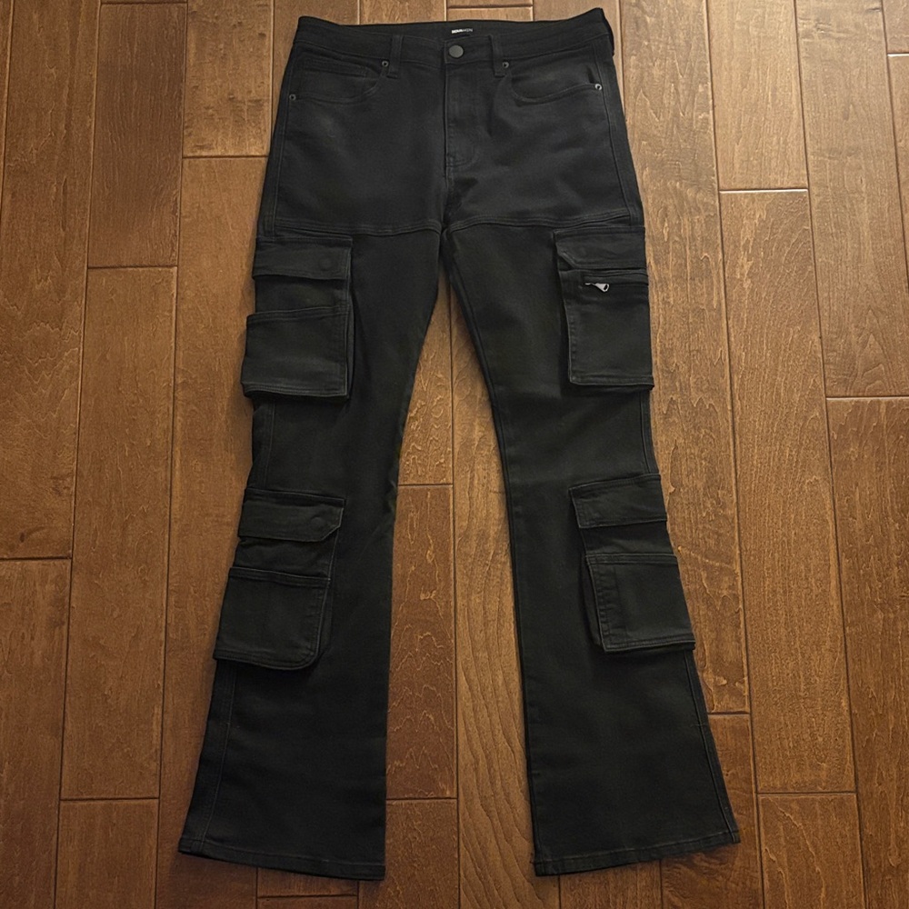 Fashion Nova Black Cargo Pocket Joggers